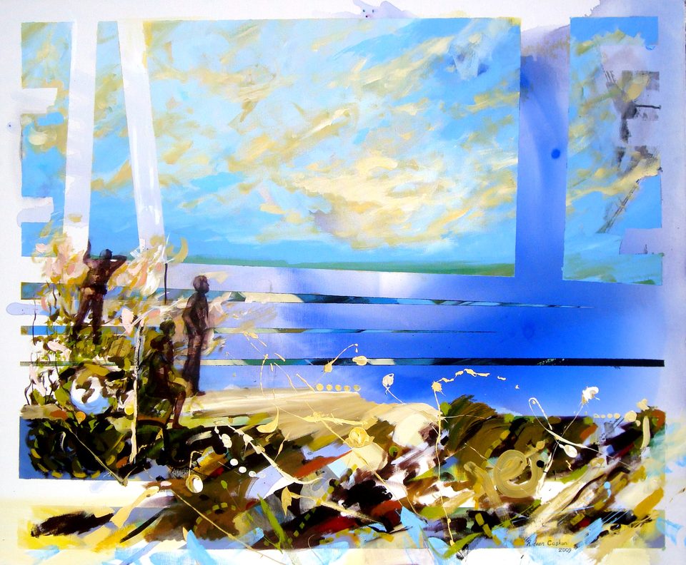 Tual Üzerine Akrilik 'Gezinti' 100x120cm 2009