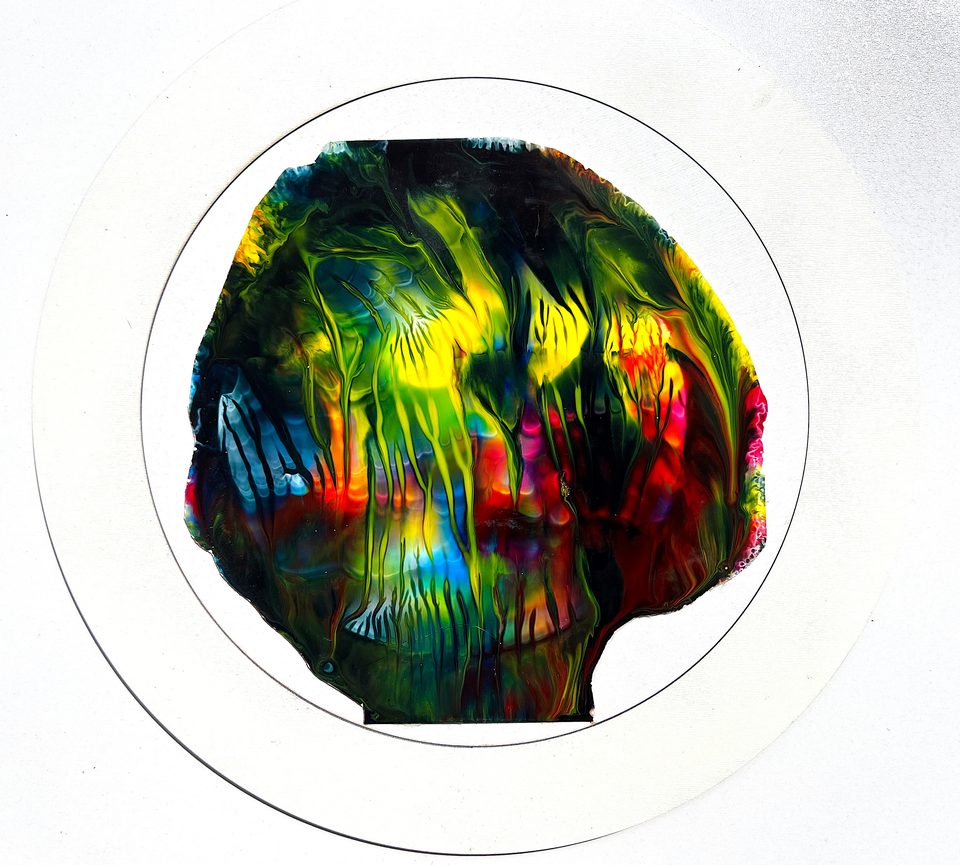 Duralit Üzerine Akrilik 30x30 cm Ters Yüz 2024