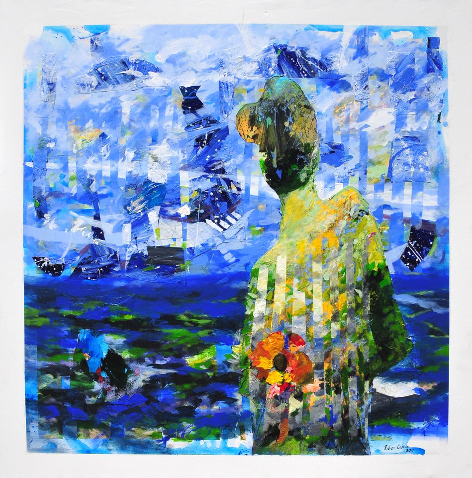 Tual Üzerine Akrilik 'Mavi Düş' 150x150cm 2009