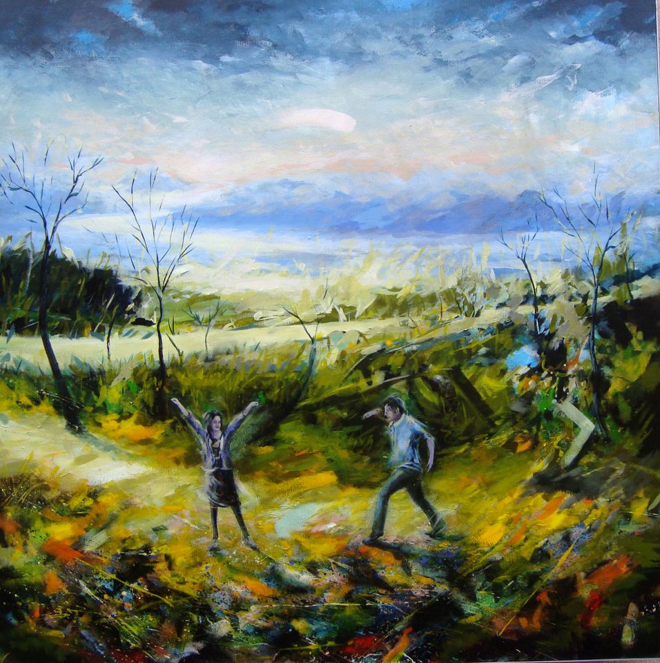 Tuval üzerine akrilik 'Dans' 150x150cm 2008