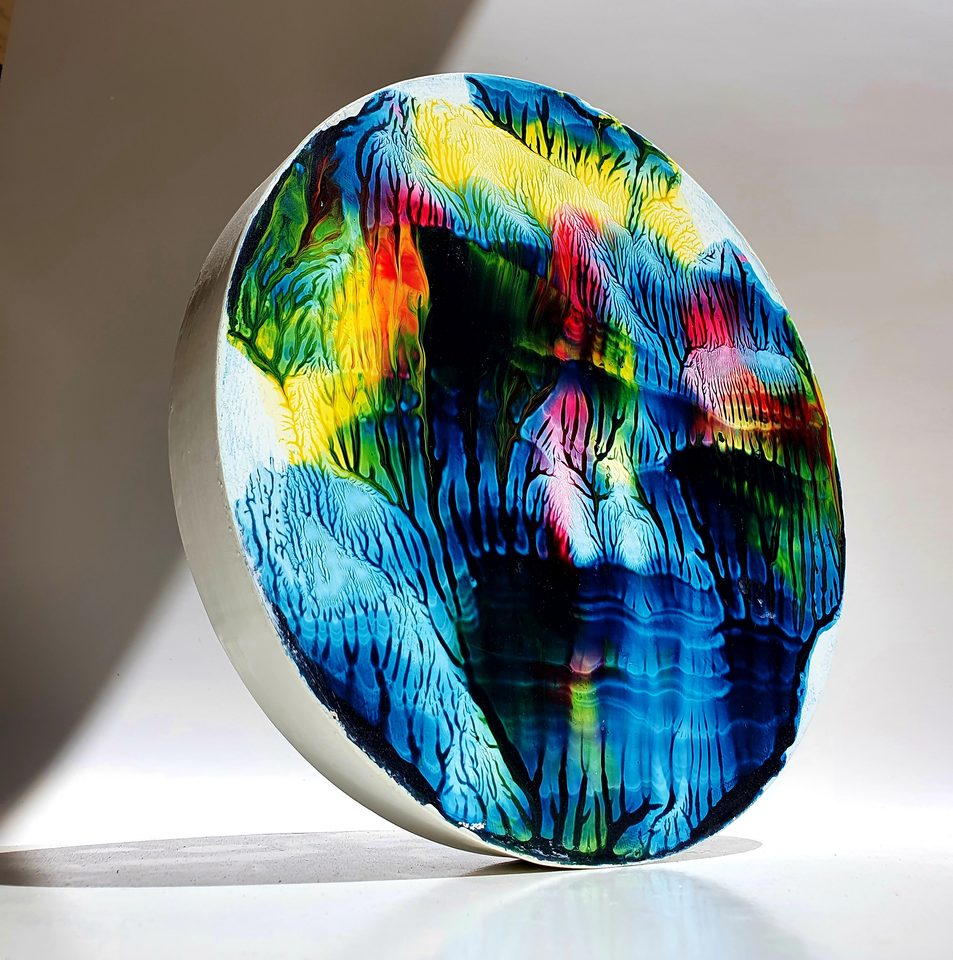 MDF Üzerine Akrilik Boya 25x25 cm Denge 7.1 2021