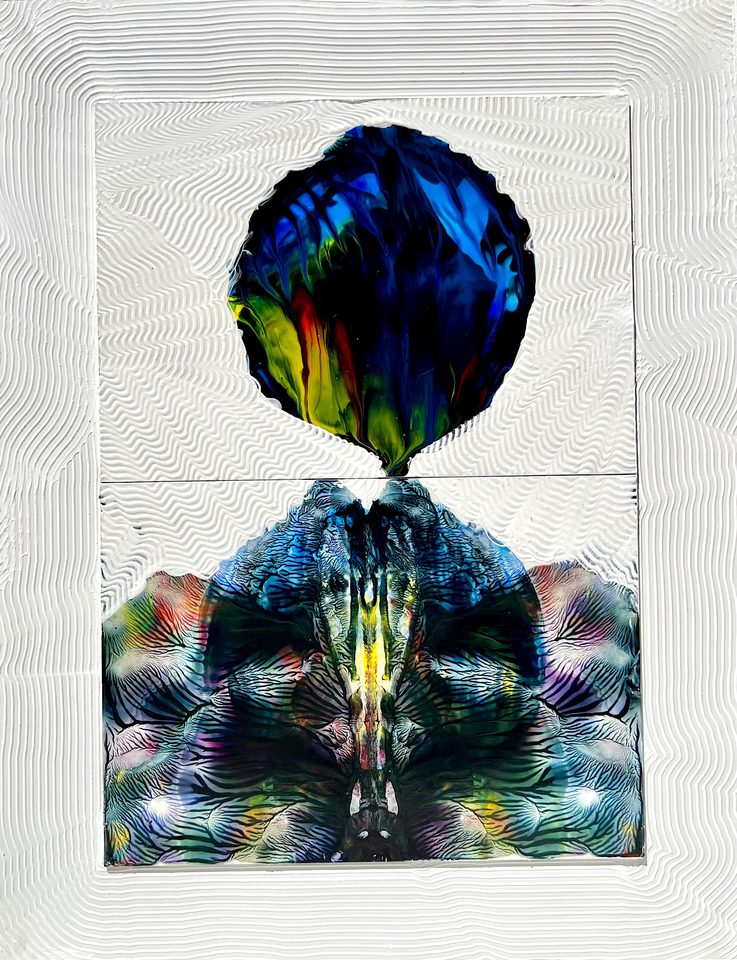 Duralit Üzerine Akrilik 35x50cm Uçan Balon 2024