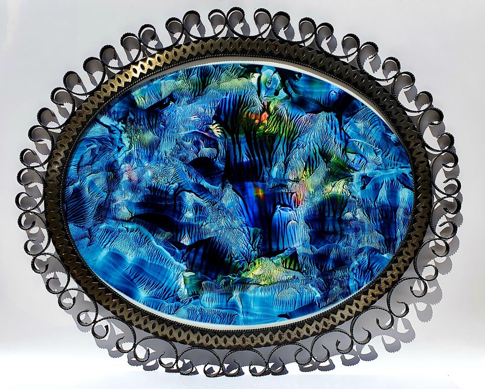 Duralit Üzerine Akrilik 60x80 elips cm 2024 jpg