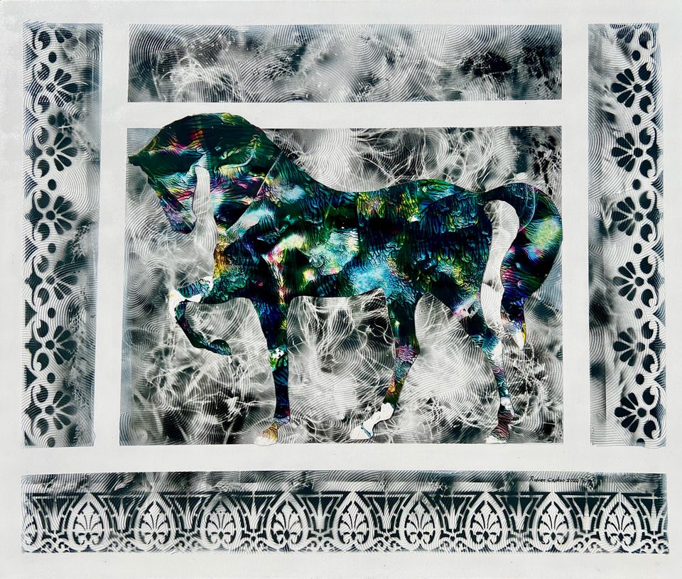 Tuval Üzerine Akrilik 100x100cm Tulpar 2024 jpeg