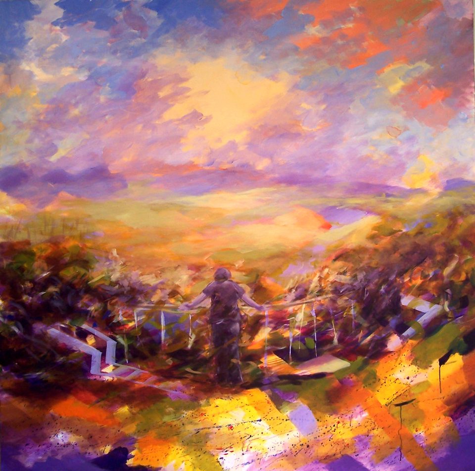 Tuval Üzerine Akrilik Yalnız Doğa 150x150cm 2007