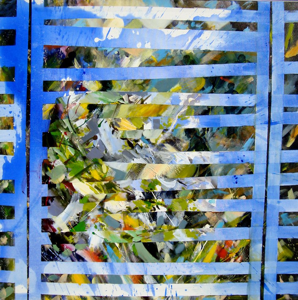 Tual Üzerine Akrilik 'Parmaklıklar' 100x90cm 2009