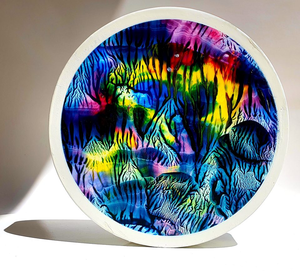 MDF Üzerine Akrilik Boya 25x25 cm Denge 14 2021