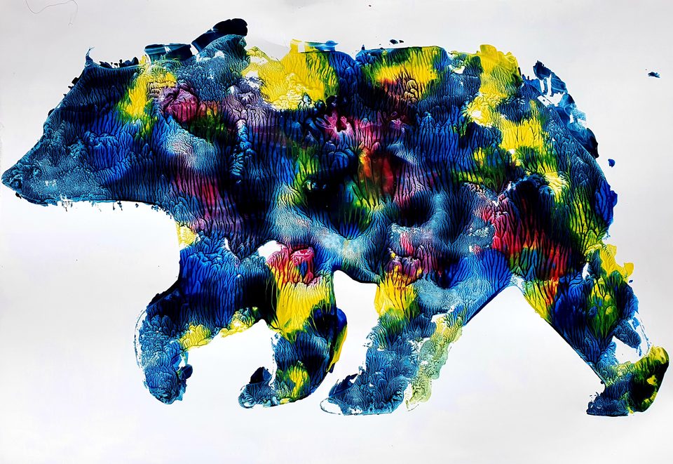 Kağıt Üzerine Akrilik Boya Callisto (Büyük Ayı) 70x100 cm 2023