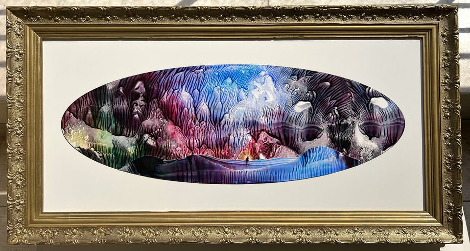 Duralit Üzerine Akrilik 60x90 elips cm 2024