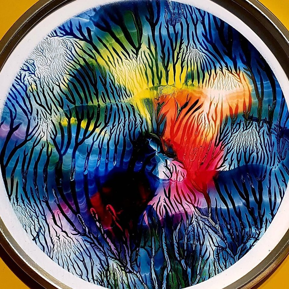 Kağıt Üzerine Akrilik Boya 30x30 cm Doku 2021