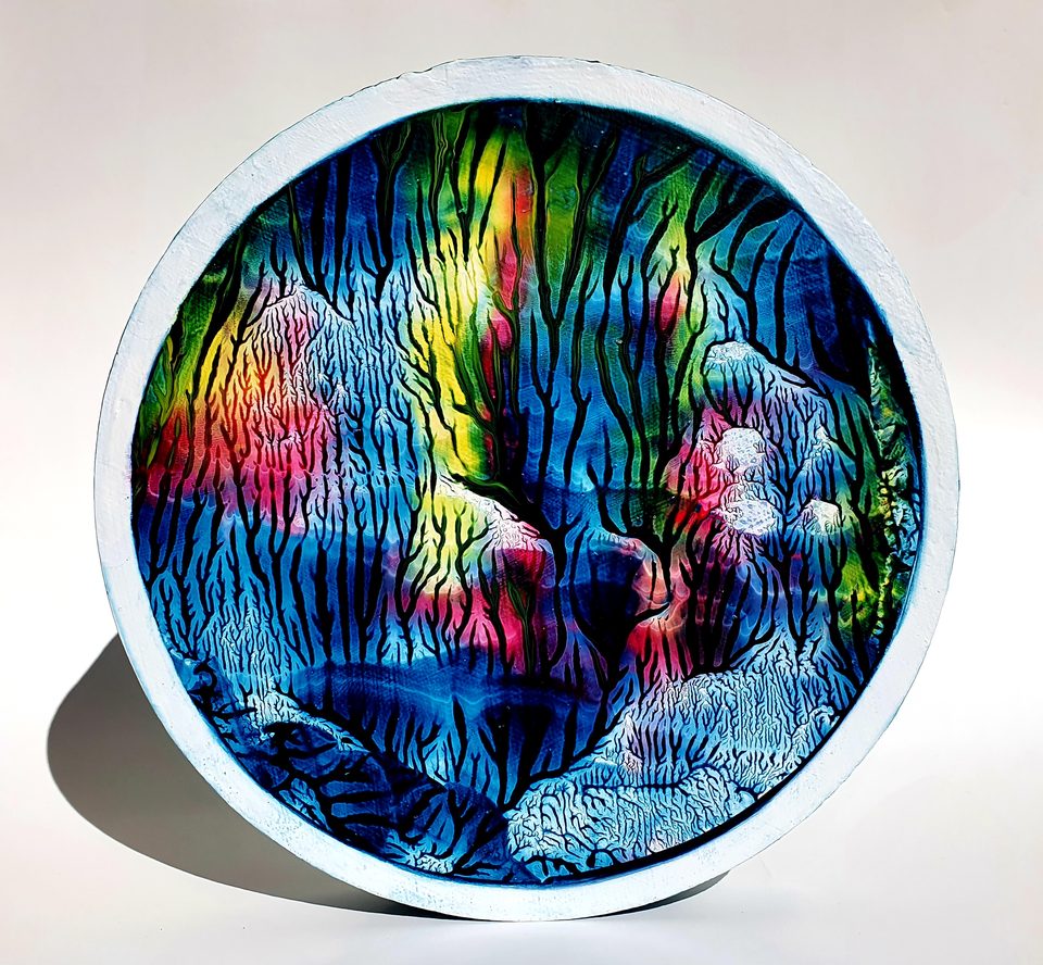 MDF Üzerine Akrilik Boya 25x25 cm Denge 2 2021