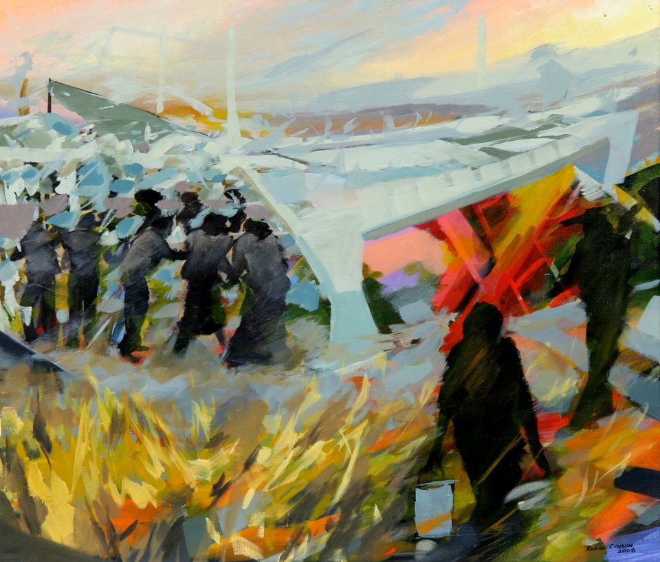 Tuval Üzerine Akrilik 'Zor Anlar' 74x84cm 2008