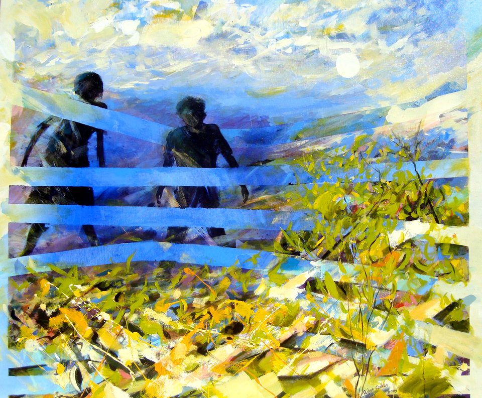 Tual Üzerine Akrilik 'Arka Bahçe' 100x120cm 2009