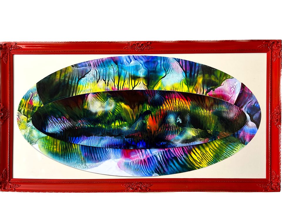 Duralit Üzerine Akrilik 60x90cm Yanılsama 2024