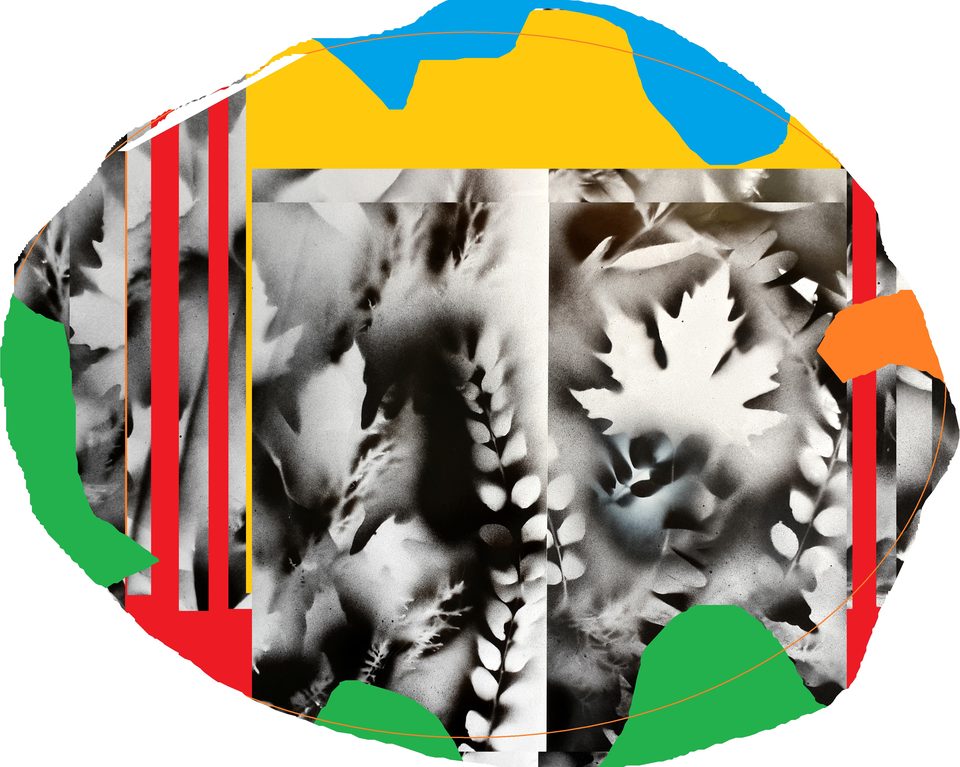 Kağıt Üzerine Sprey Boya, Dijital Çalışma 'Döngü' 70x100 cm 2014