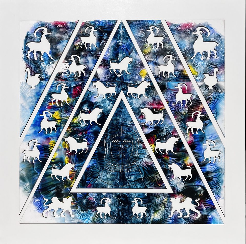 Duralit Üzerine Akrilik 100x100 cm Miras Gordion 2025