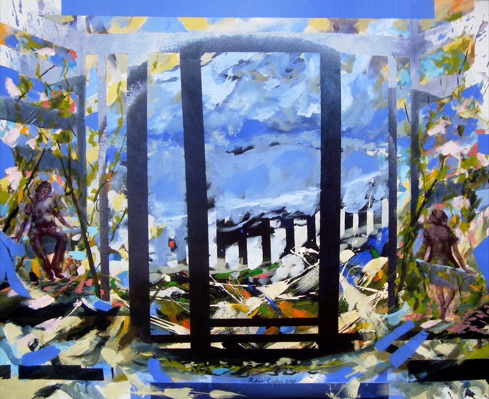 Tual Üzerine Akrilik 'Aşk ve Bahçe' 100x120cm 2009