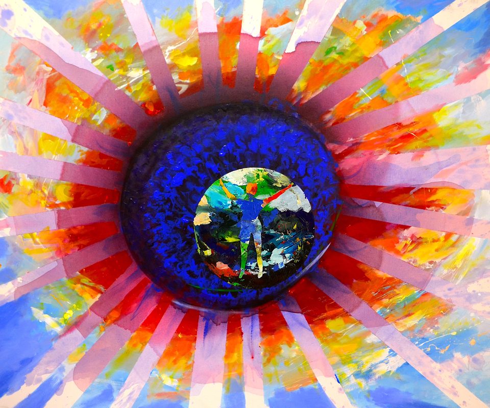 Tual Üzerine Akrilik 'Kozmik Göz' 100x120 cm 2014