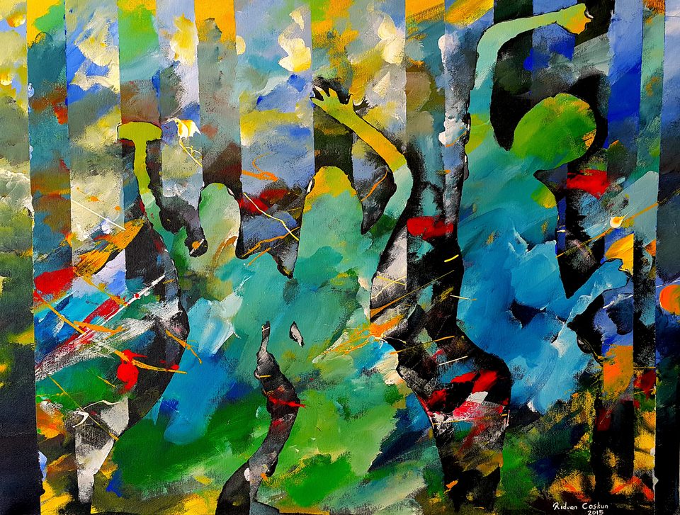Tuval Üzerine Akrilik 'Dans' 80x100 cm 2015