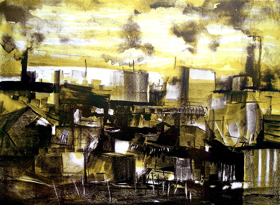 Taşbaskı 'Sehir' 40x60 cm 1996