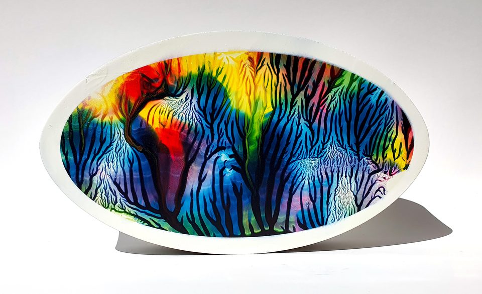 MDF Üzerine Akrilik Boya 15x25 cm Denge 8 2021