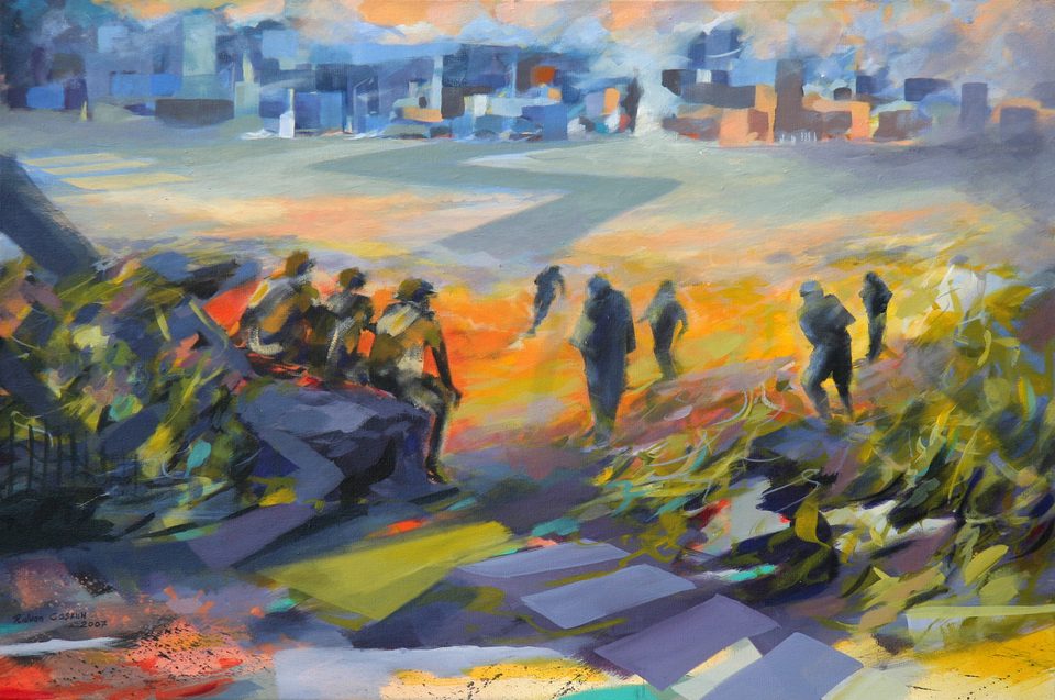 Tuval Üzerine Akrilik 'Zor Oyun' 60x90cm 2007