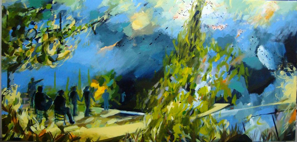 Tuval Üzerine Akrilik 'Köy Yolu' 63x115cm 2008