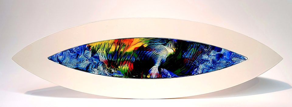 MDF Üzerine Akrilik Boya 25x50cm Göz 9 2021