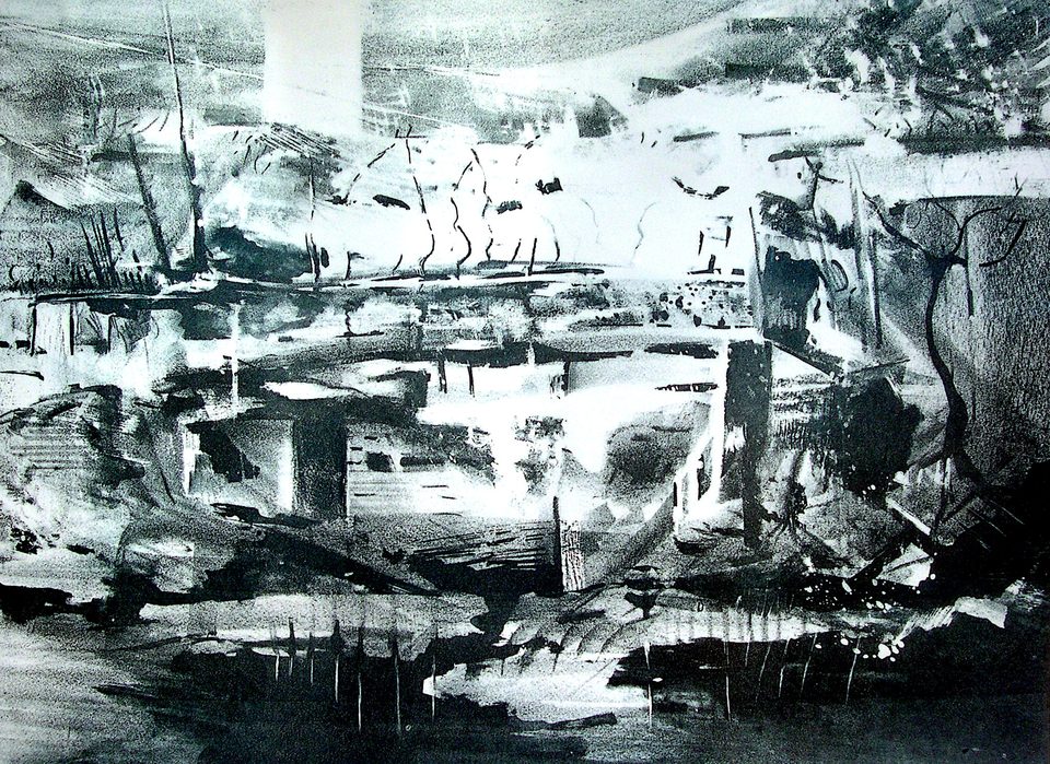 Taşbaskı 'Yansima III' 40x60cm 1996
