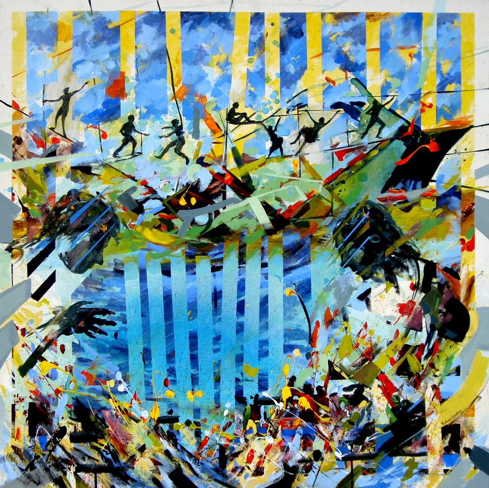 Tual Üzerine Akrilik 'Gölgeler' 150x150cm 2009