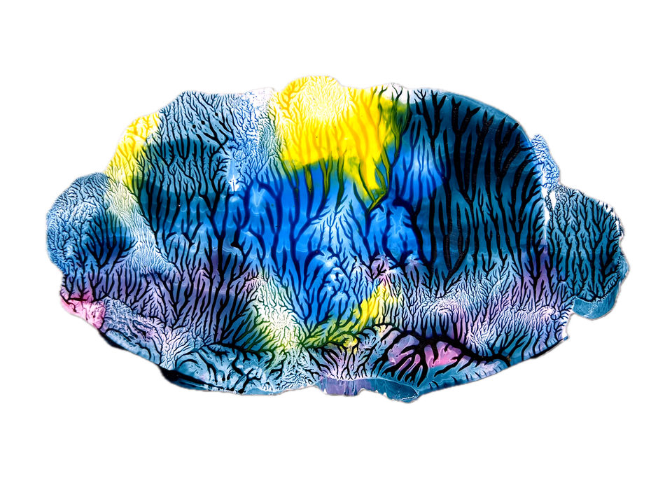 Kağıt Üzerine Akrilik 20x30cm Sarı mavi 2024