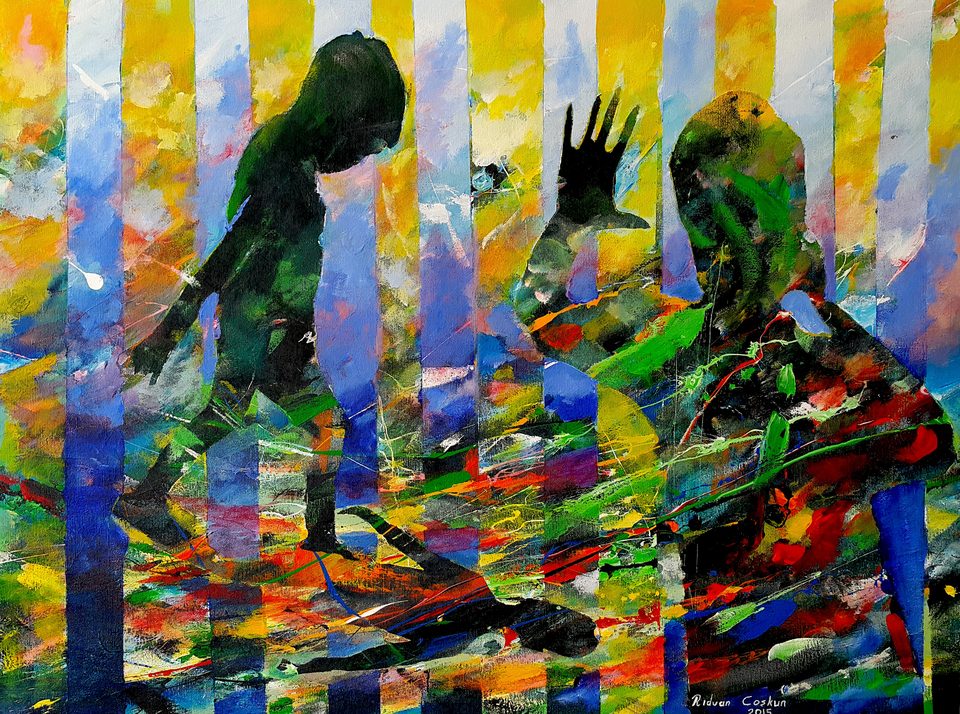 Tuval Üzerine Akrilik 'Yürüme' 80x100 cm 2015