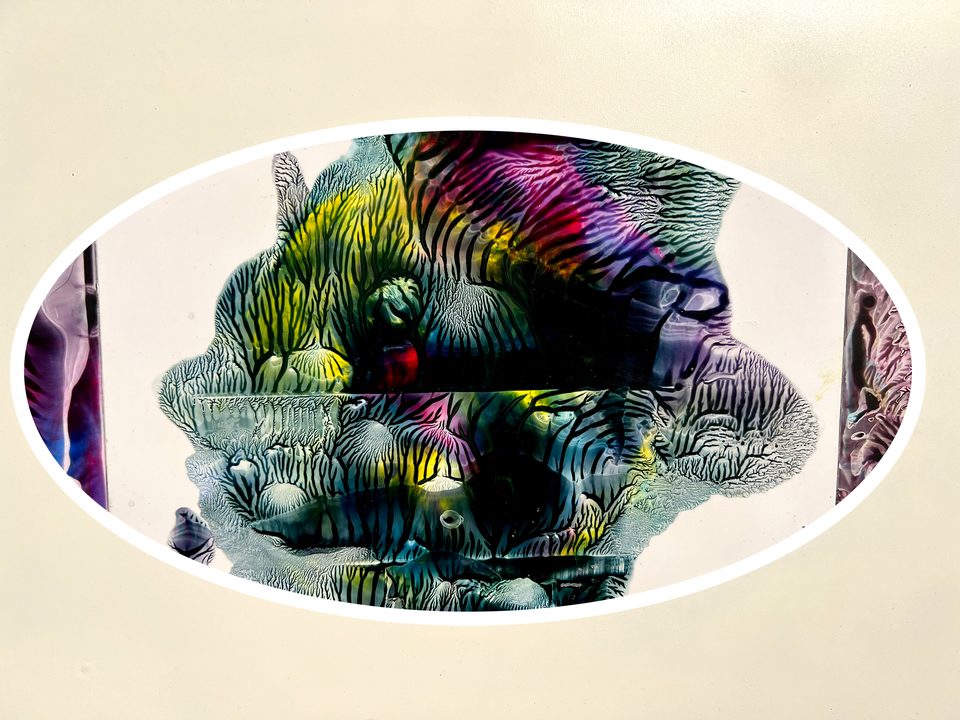 Duralit Üzerine Akrilik 25x500cm Katmanlar 2024